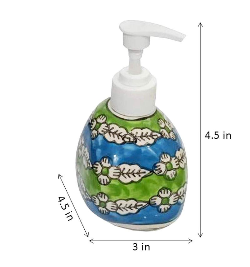 Purpledip Ceramic Liquid Soap Dispenser for Bathroom Or Kitchen (12325) - Image 5