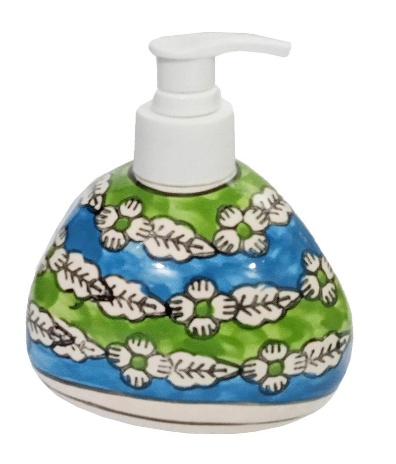 Purpledip Ceramic Liquid Soap Dispenser for Bathroom Or Kitchen (12325) - Image 1