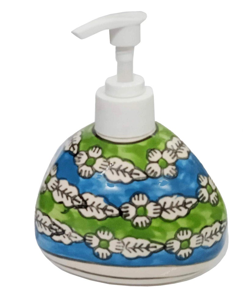 Purpledip Ceramic Liquid Soap Dispenser for Bathroom Or Kitchen (12325) - Image 2