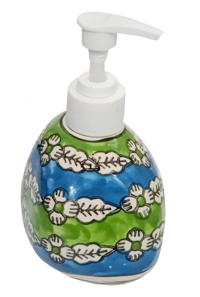 Purpledip Ceramic Liquid Soap Dispenser for Bathroom Or Kitchen (12325) - Image 3