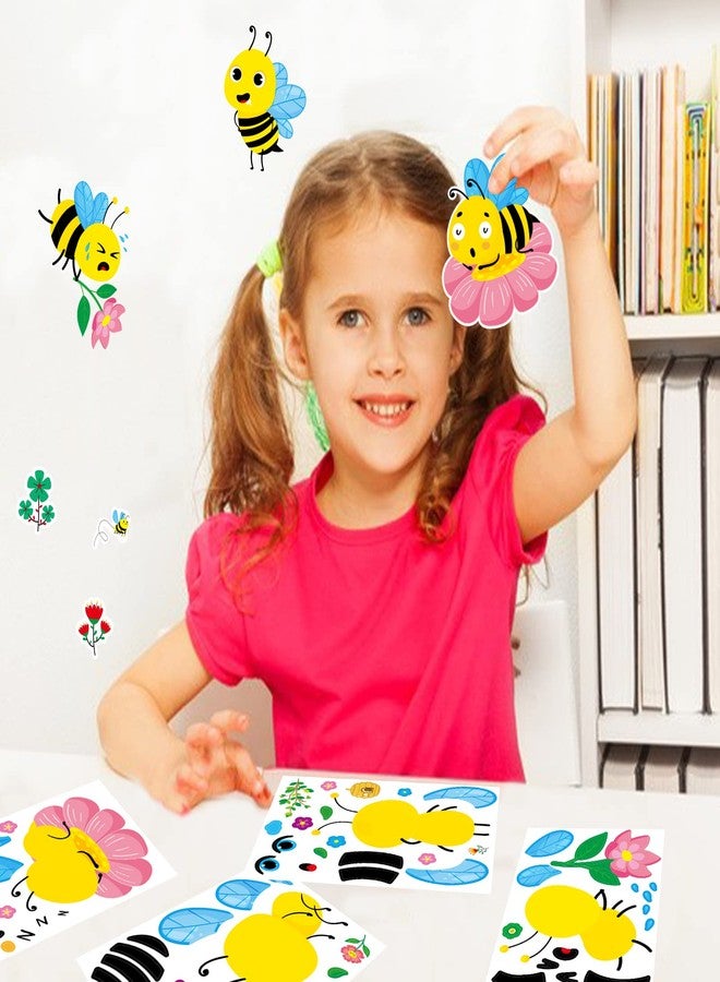 Omlisca Make Your Own Honey Bee Stickers 36 Pack Spring Summer Make A Face DIY Stickers for Kids Bee Mine Bumble Bees Party Favors Gifts Creativity Crafts Fairy for Baby Shower Birthday School Rewards - Image 2