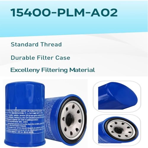 Qiutdisn Oil Filters 15400-PLM-A02 15400-PLM-A01 Compatible with Honda GX610 GX630 GX660 GX670 GX690 GXV340 GXV390 GXV610 GXV630 GXV660 GXV670 GXV690 Engines Replace 15400-PLM-A02PE 15400-P0H-305PE (1PACK) - Image 3