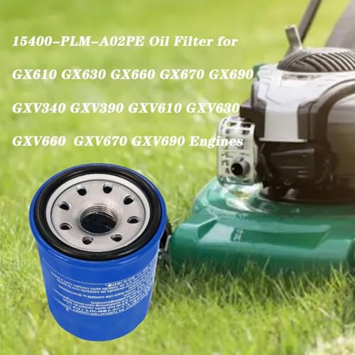 Qiutdisn Oil Filters 15400-PLM-A02 15400-PLM-A01 Compatible with Honda GX610 GX630 GX660 GX670 GX690 GXV340 GXV390 GXV610 GXV630 GXV660 GXV670 GXV690 Engines Replace 15400-PLM-A02PE 15400-P0H-305PE (1PACK) - Image 4