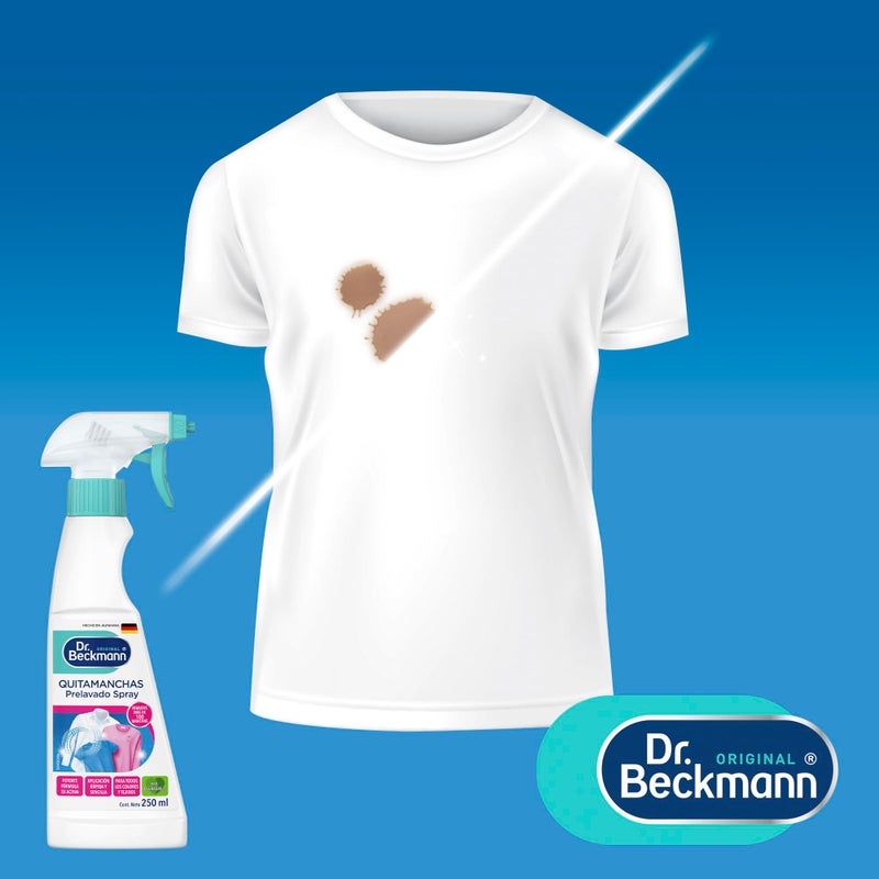 Dr. Beckmann, Prewashed Stain Remover Spray, Removes Common Stains on Clothes, Chlorine-Free, White and Colour Clothes, Suitable for Delicate Clothes, German Quality, 250 ml - Image 4