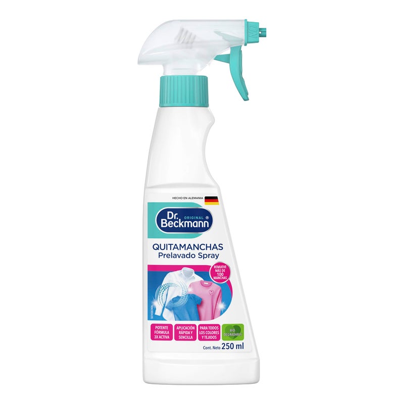 Dr. Beckmann, Prewashed Stain Remover Spray, Removes Common Stains on Clothes, Chlorine-Free, White and Colour Clothes, Suitable for Delicate Clothes, German Quality, 250 ml - Image 1