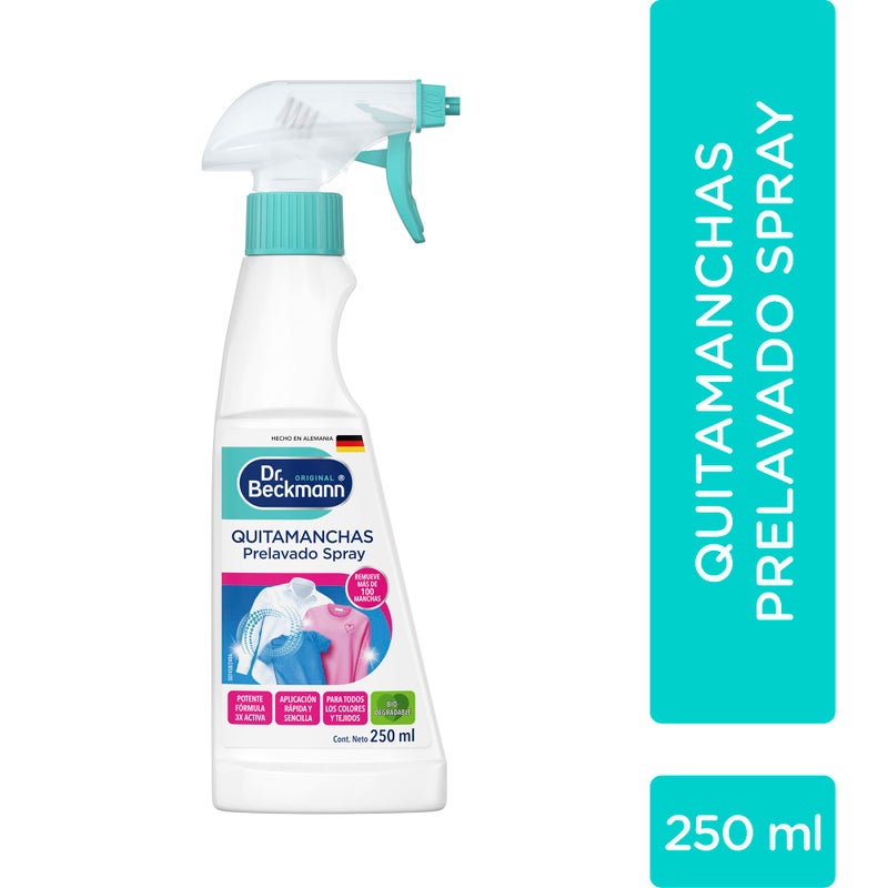 Dr. Beckmann, Prewashed Stain Remover Spray, Removes Common Stains on Clothes, Chlorine-Free, White and Colour Clothes, Suitable for Delicate Clothes, German Quality, 250 ml - Image 2