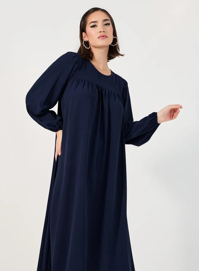 Styli Plain Round Neck Jalabiya