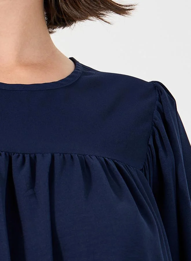 Styli Plain Round Neck Jalabiya
