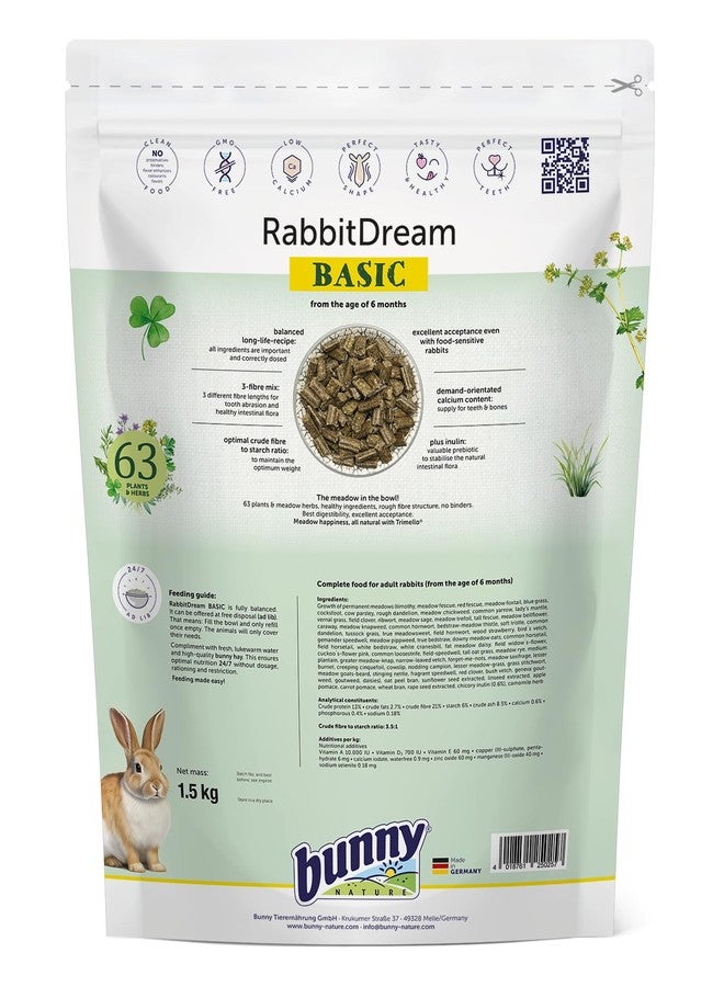 Bunny Nature Super Premium Food Rabbit Dream Basic 1.5 kg - Image 2