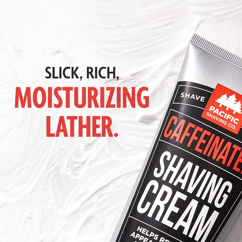 Pacific Shaving Company Caffeinated Shaving Cream - Shea Butter + Spearmint Antioxidant Shaving Cream with Caffeine - Clean Formula for a Hydrating + Irritation-Free Shave (7 Oz, 3 Pack) - Image 4