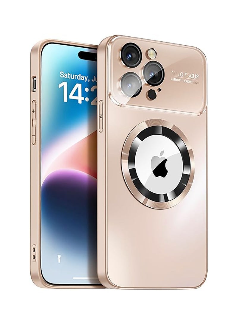 Magnetic case for iPhone 16 Pro Max, camera lens protector with full window cover, visual identity, scratch-resistant scrub, waterproof sweat-resistant slim - Bronze - Image 1