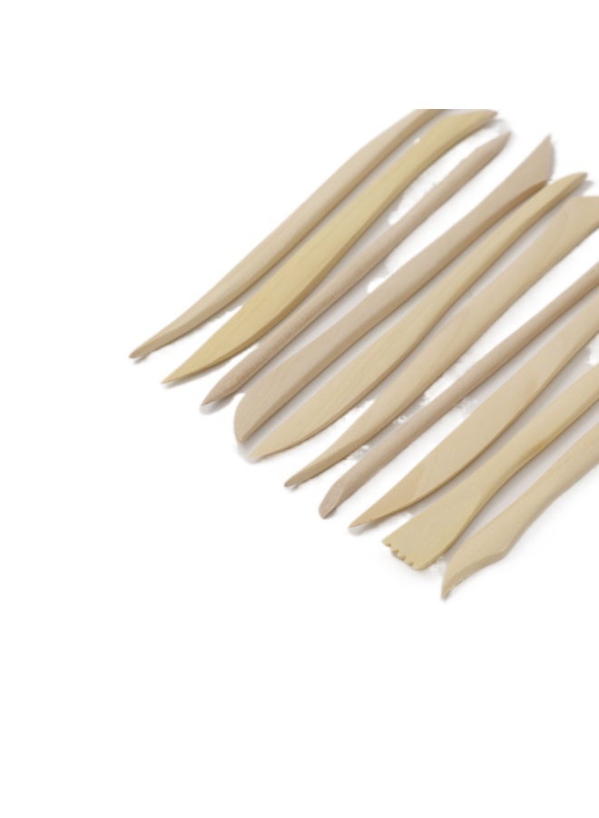 Keep Smiling Mini Modelling Tools – 10 PCS Boxwood Clay, Polymer & Ceramic Sculpting Tools with 20 Double-Ended Shapes for Cutting, Carving, Smoothing and Texturing - Image 5