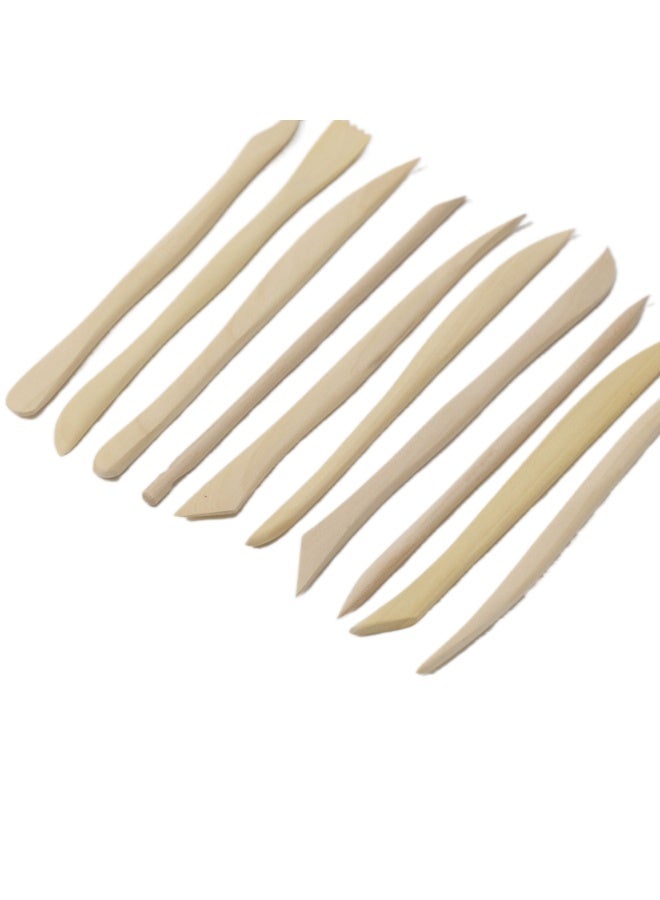 Keep Smiling Mini Modelling Tools – 10 PCS Boxwood Clay, Polymer & Ceramic Sculpting Tools with 20 Double-Ended Shapes for Cutting, Carving, Smoothing and Texturing - Image 4