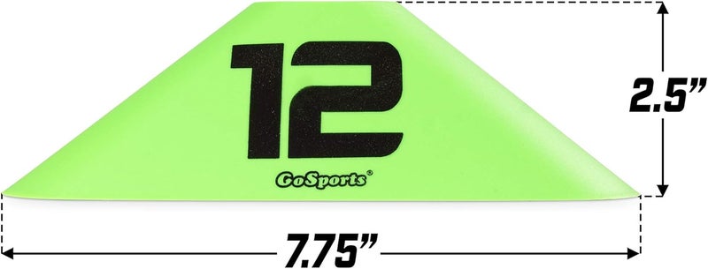GoSports Modern Sports Cones  12 Pack with Numbered Cones  Great for Soccer Basketball Football and More - Image 3