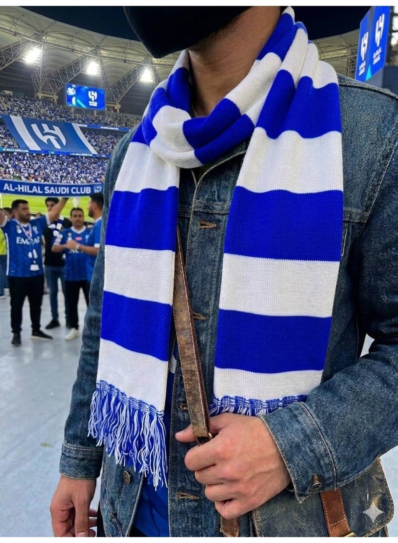 شال النادي الهلال السعودي – وشاح مشجعين فاخر – مناسب للمباريات والتشجيع - Image 1