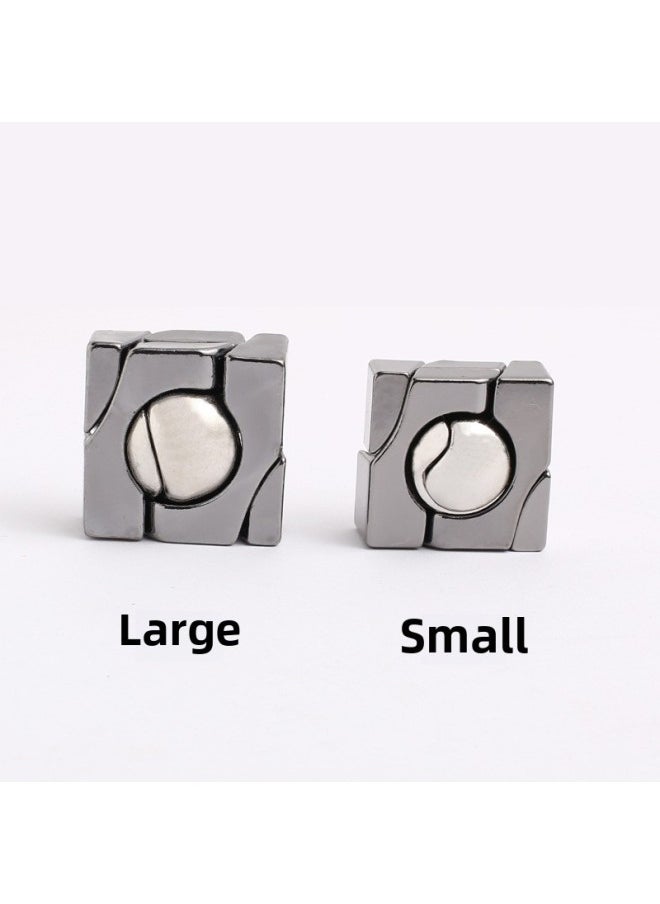 Generic - [small Size] Zinc Alloy Unlock Kongming Lock Luban Alloy Educational Toys Nine-chain Educational Unlock Buckle-Color:[small] Key (second Generation Key) - Image 1