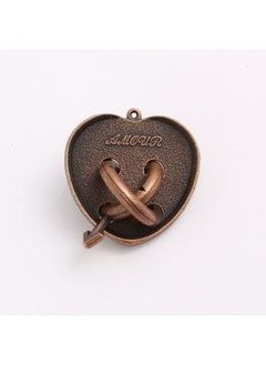 Generic [small Size] Zinc Alloy Unlock Kongming Lock Luban Alloy Educational Toys Nine-chain Educational Unlock Buckle-Color:[small] Key (second Generation Key)  - Image 3
