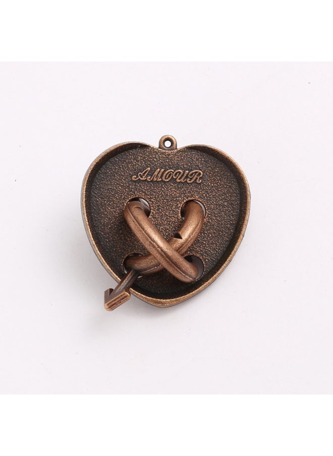 Generic - [small Size] Zinc Alloy Unlock Kongming Lock Luban Alloy Educational Toys Nine-chain Educational Unlock Buckle-Color:[small] Key (second Generation Key) - Image 1