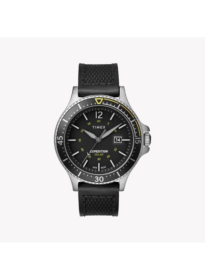 TIMEX EXPEDITION RANGER SOLAR TW4B14900  MEN'S DURABLE BLACK LEATHER WATCH - Image 1