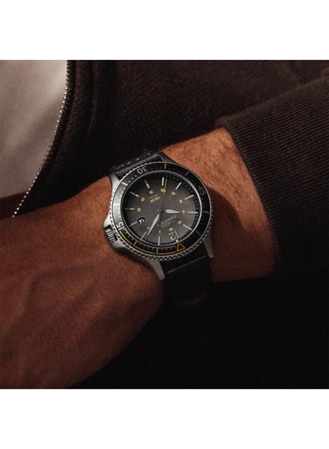 TIMEX EXPEDITION RANGER SOLAR TW4B14900  MEN'S DURABLE BLACK LEATHER WATCH - Image 4