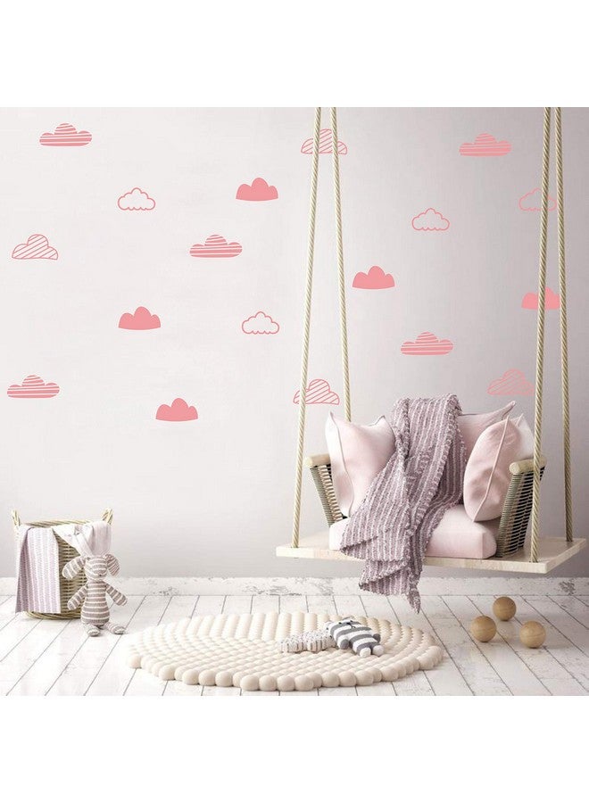Yyart Cloud Wall Decals Wall Decor Kids Room Cloud Wall Stickers Vinyl Decals for Baby Boys Girls Nursery Toddler Room Decor Wall Stickers Nursery A64 (Pink) - Image 3
