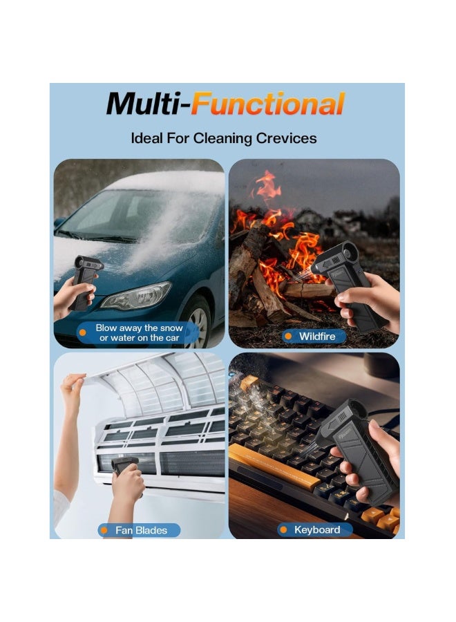 Kannzz 130000RPM Multi-Functional Air Duster & Suction Fan – 4-Speed, 4000mAh Rechargeable, for Cars, Home & Electronics - Image 2