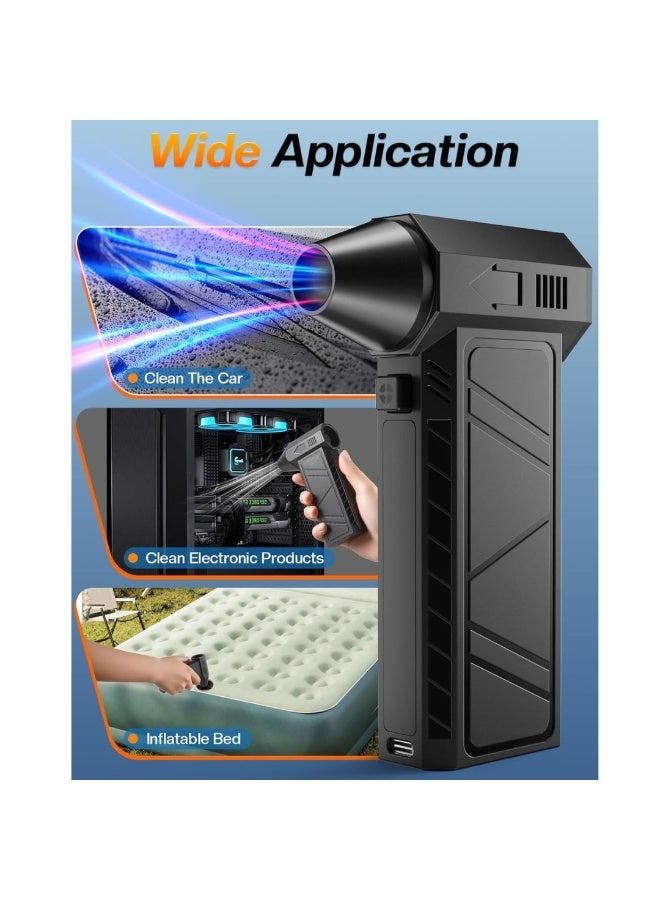 Kannzz 130000RPM Multi-Functional Air Duster & Suction Fan – 4-Speed, 4000mAh Rechargeable, for Cars, Home & Electronics - Image 3