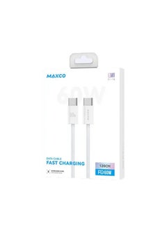 Maxco MS09CC Fast Charging Cable 60W Type-c to Type-c 200CM - White - pzsku/ZE786C90F64E484FA7CE0Z/45/_/1733926831/55433f74-f361-4bcf-a6b9-b1e81d80d90e