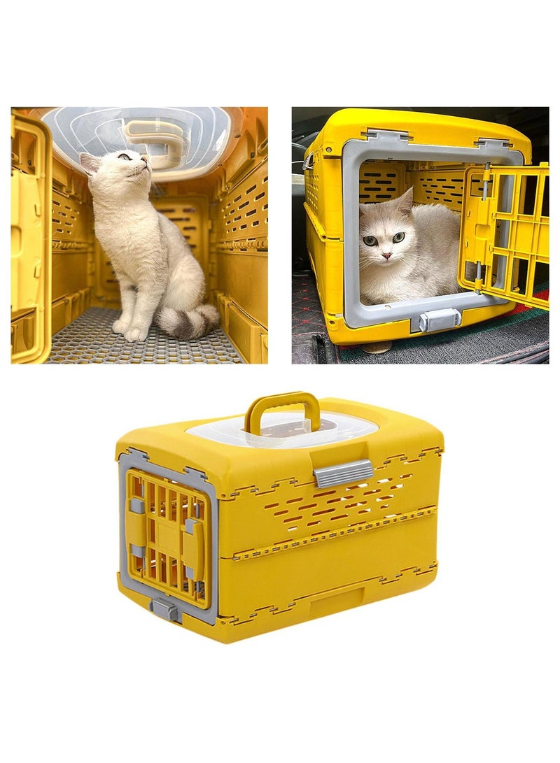 HAPPY PUSS Collapsible Pet Carrier: Airline Approved, Cat Travel Kennel and Dog Crate with Secure Door. Suitable for indoors, outdoors and vehicles, perfect for cats, puppies, and dogs - Image 4