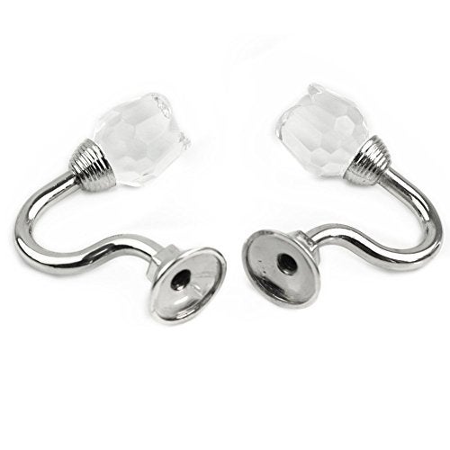 yueton Pack of 2 Vintage Crystal Rose Pattern Wall Curtain Hook Coat Hat Handbags Towel Single Hook Wall Mount Hanger - Image 4