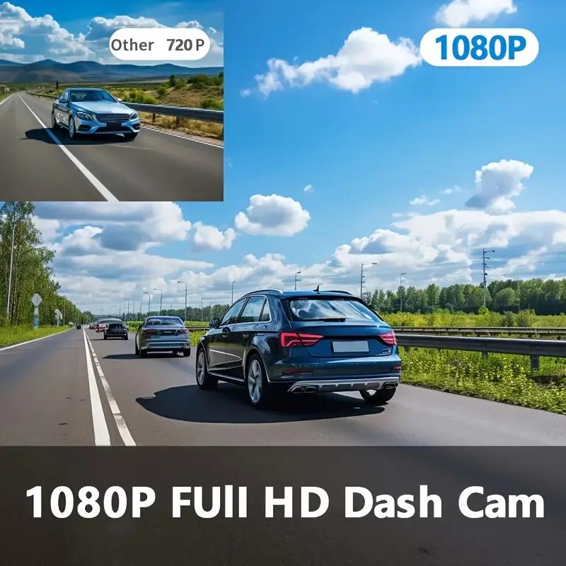 1080P dual lens driving recorder with 130 ° wide-angle, night vision, loop recording, G-sensor, and vehicle motion detection - Image 2