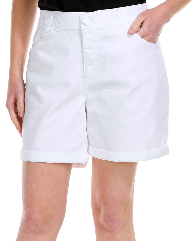 Democracy Women's 7" "Ab Solution Short Shorts, Optic White, 10 - Image 1