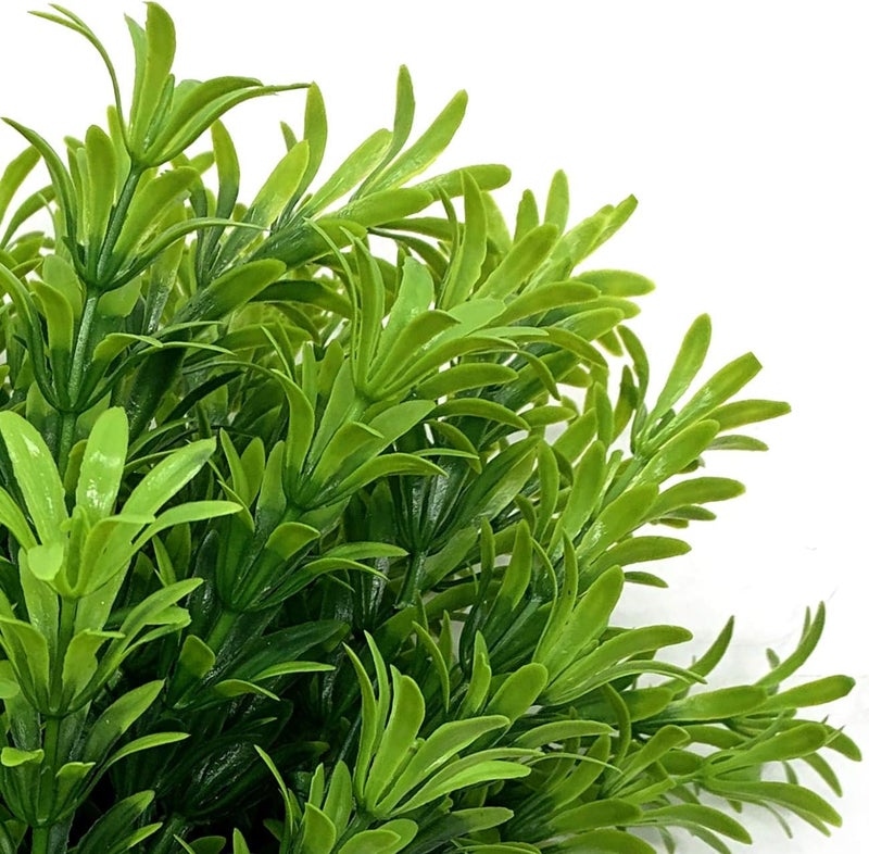 LOVENIMEN Artificial Plants, Plastic Shrubs Soft Grass Fake Greenery, Outdoor Indoor Home Garden Verandah Parterre Wedding Garland Table Centerpieces Decoration UV Resistant Planter Filler 4 pcs - Image 4