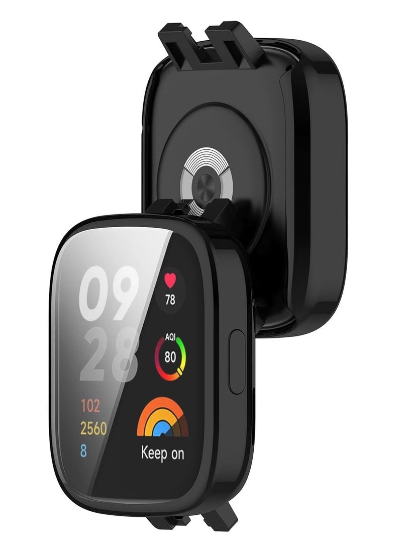 Generic Case For Xiaomi  Redmi Watch 3 Active Case All-Around with Built-in Screen Protector Watch Soft TPU Shockproof Cover Slim Guard Thin Bumper Shell Protector (Black)  - Image 4