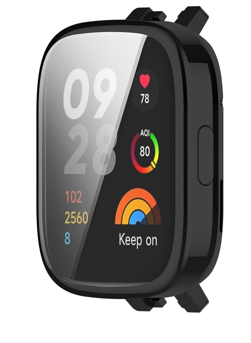 Generic Case For Xiaomi  Redmi Watch 3 Active Case All-Around with Built-in Screen Protector Watch Soft TPU Shockproof Cover Slim Guard Thin Bumper Shell Protector (Black)  - Image 5