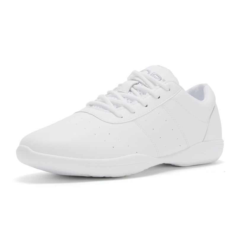 OLORA Girls Cheer Shoes White Cheerleading Dance Sneakers Breathable Lightweight Comfortable for Youth Athletic Training Tennis Sport Dancing Cheerleader Competition US Size 2 - Image 1