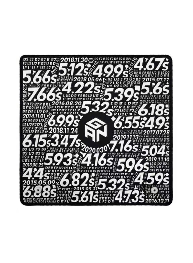 GAN Rubik's Cube Mat Timer Large Mat Speed Stacking Cup Competition Training Mat Smooth Non-Slip Bottom Mouse Pad Silver-Color:GAN Hand-painted Training Mat  - Image 4