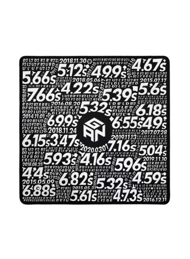 GAN Rubik's Cube Mat Timer Large Mat Speed Stacking Cup Competition Training Mat Smooth Non-Slip Bottom Mouse Pad Silver-Color:GAN Hand-painted Training Mat  - Image 3