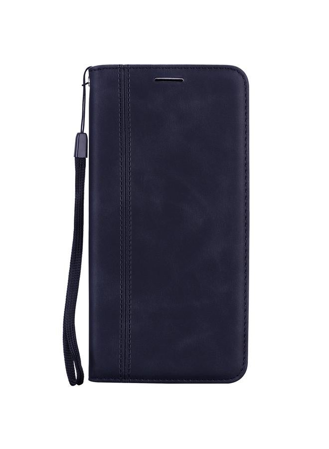 اس-توب جراب لهاتف Samsung Galaxy S21+ 5G Frosted Business Magnetic Flip أفقي من جلد البولي يوريثان مع حامل وفتحة بطاقة وحبل - Image 2