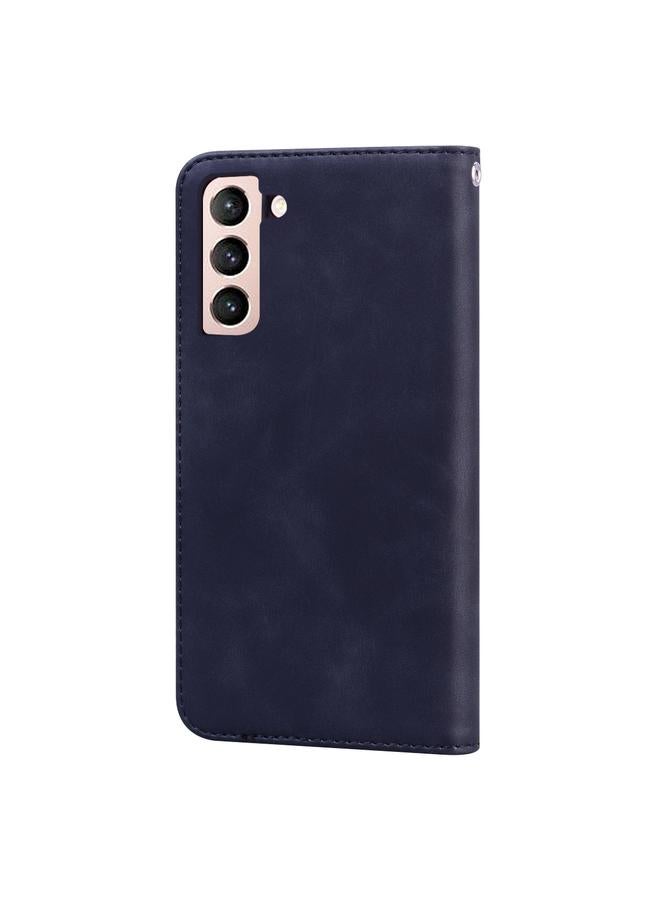 اس-توب جراب لهاتف Samsung Galaxy S21+ 5G Frosted Business Magnetic Flip أفقي من جلد البولي يوريثان مع حامل وفتحة بطاقة وحبل - Image 3