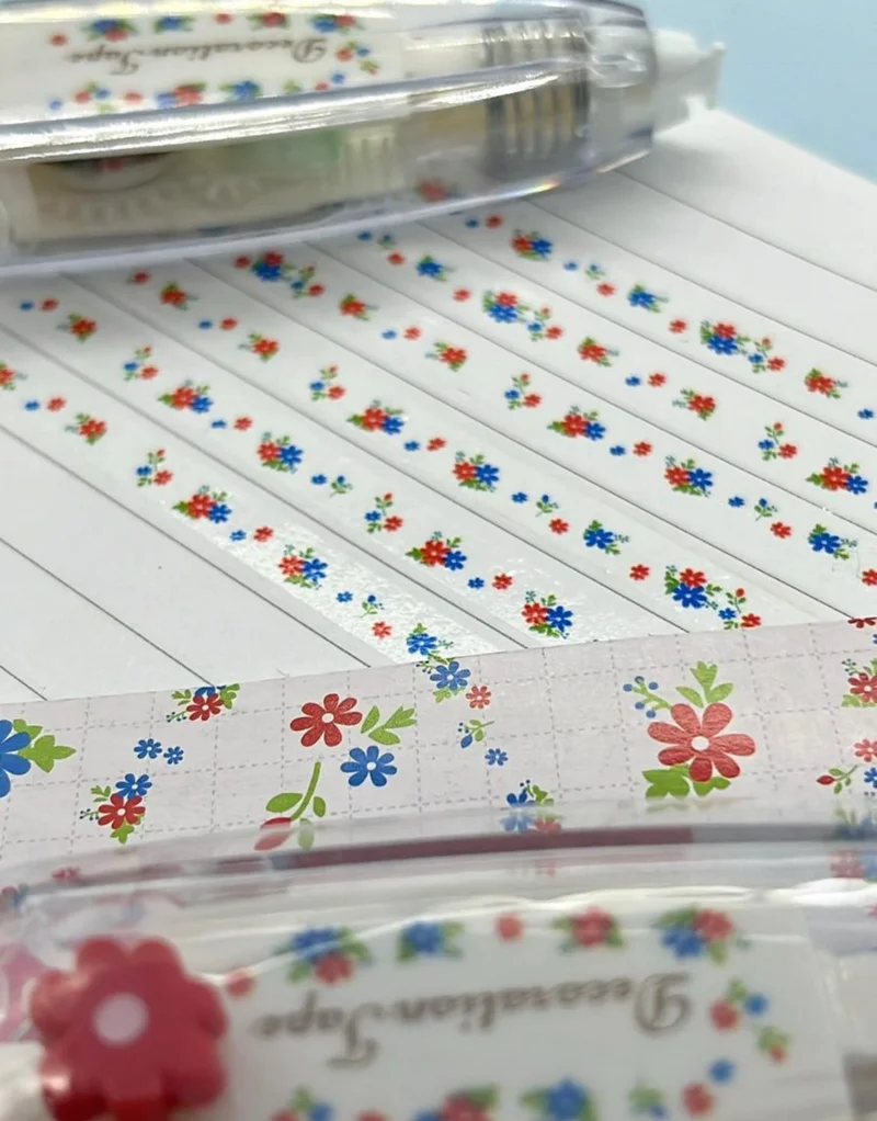 Kağıt Gemi Dükkan Paper Ship Shop Floral Pattern Decoration Tape Tipex / Tipex / Bullet Journal
