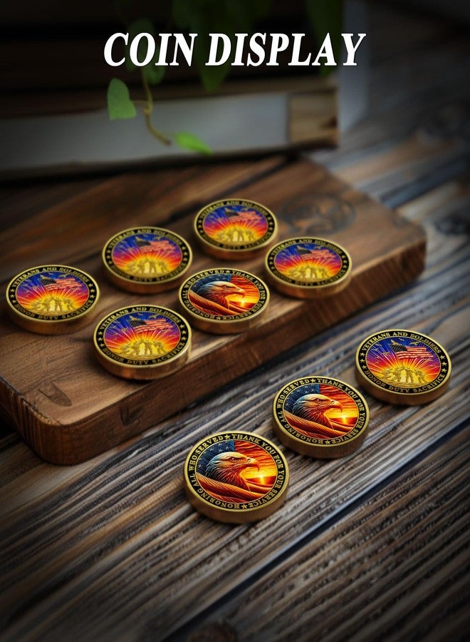 ASmileIndeep Bulk 50 Pcs Military Challenge Coins - Thank You for Your Service Delicate Veterans Challenge Coin Military Appreciation Gifts for Men Women Veterans Army - Image 4