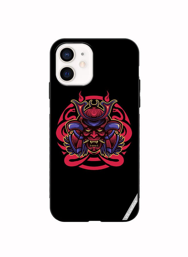 VR CREATIVE Protective Case Cover For Apple iPhone 12 mini Japanesse Samurai Mask Design Multicolour - Image 1