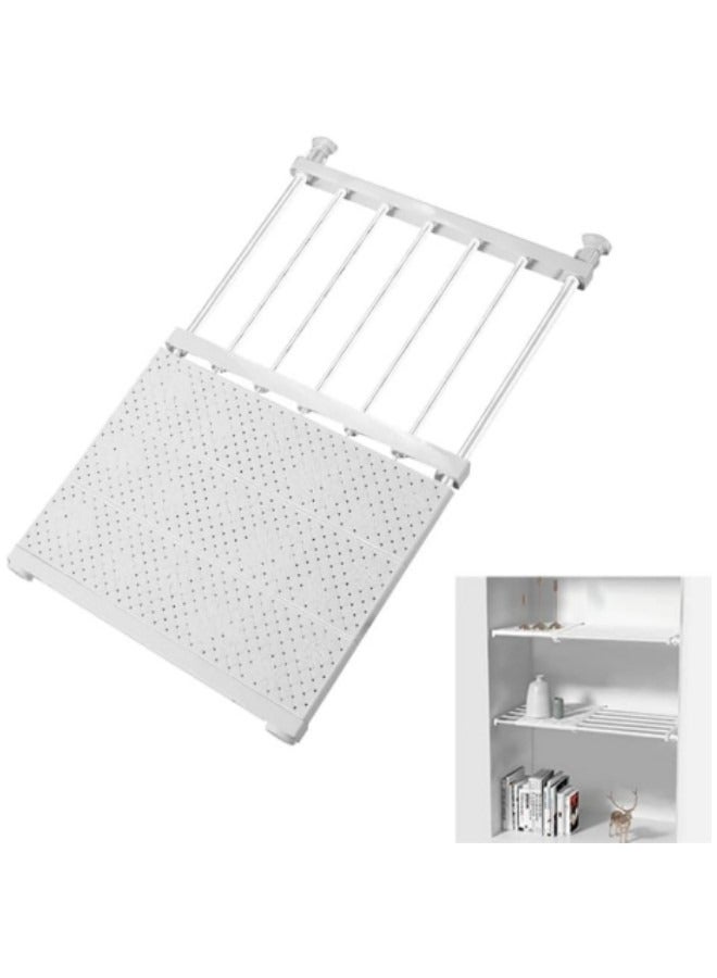 GGEROU 1-Piece Adjustable Storage Rack Expandable Separator Shelf for Wardrobe, Cupboard, Bookcase Compartment Collecting, Extended to 100cm, 24x60cm - Image 1