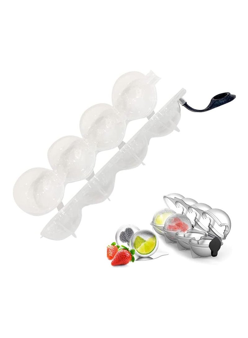 generic Wanhenda Silicone Round 4-hole Ice Ball Hockey Mold Box Tray