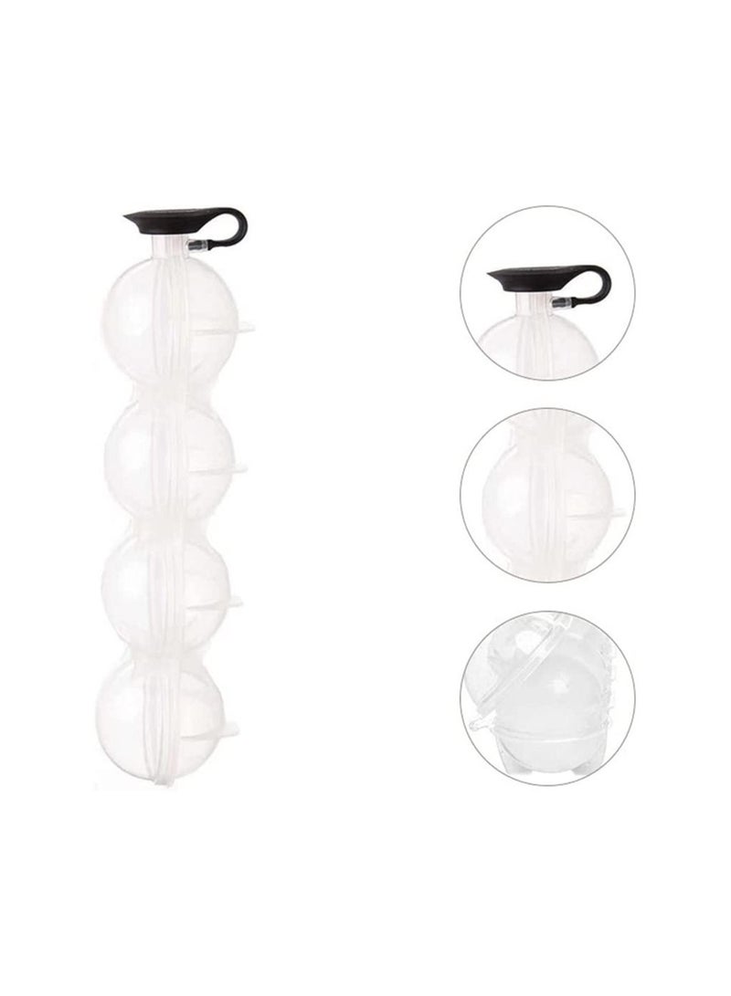 generic Wanhenda Silicone Round 4-hole Ice Ball Hockey Mold Box Tray