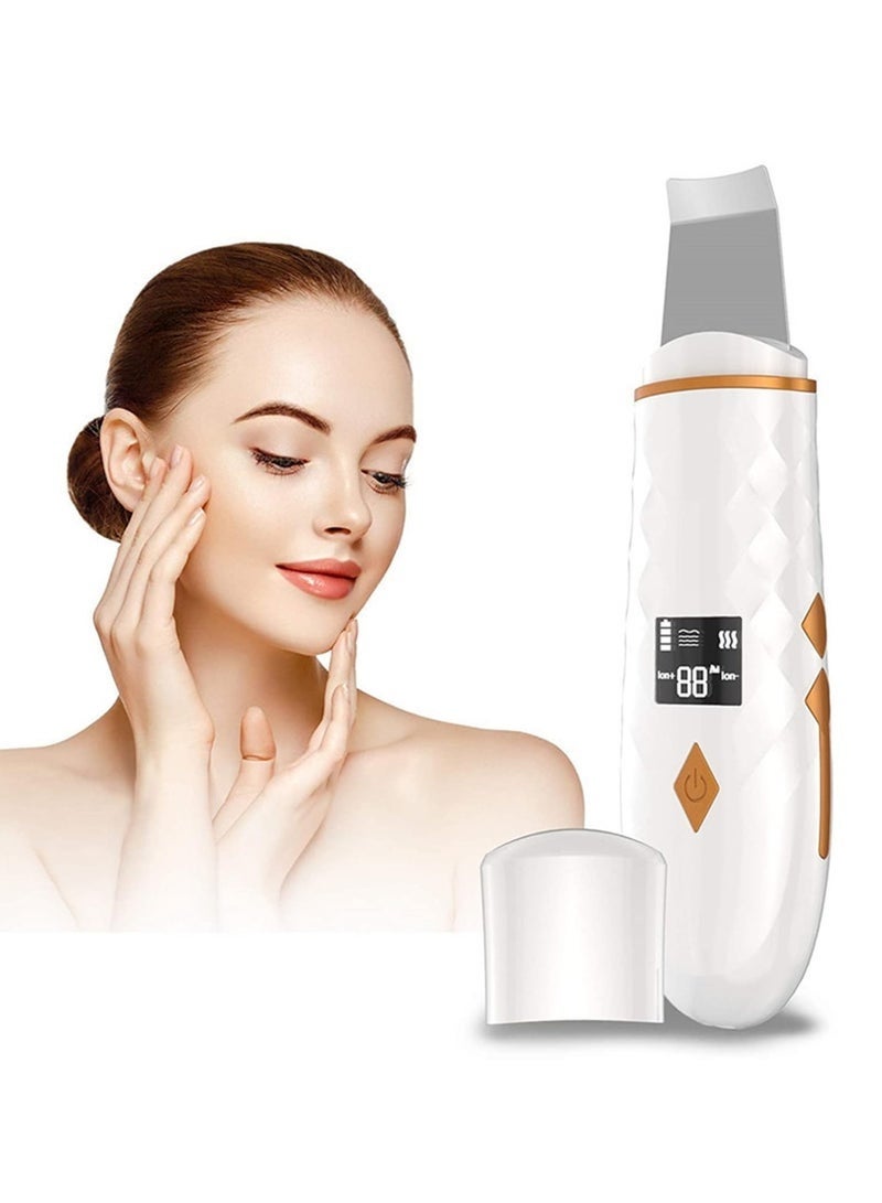 Bukela Skin Scrubber Face Spatula, LCD Screen Pore Scraper Pore Cleaner, Blackhead Removal, Ultrasonic Pore Extractor - 4 Modes Skin Scrubber ,Face Spatula Espatula Ultrasonica Facial Profesional - Image 1
