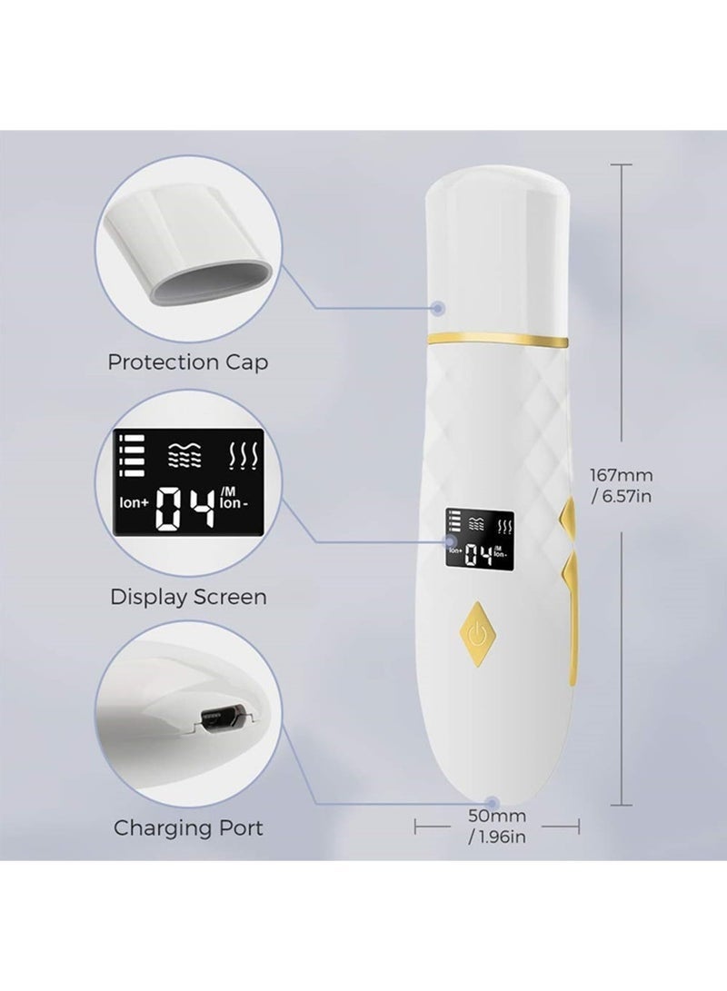 Bukela Skin Scrubber Face Spatula, LCD Screen Pore Scraper Pore Cleaner, Blackhead Removal, Ultrasonic Pore Extractor - 4 Modes Skin Scrubber ,Face Spatula Espatula Ultrasonica Facial Profesional - Image 4