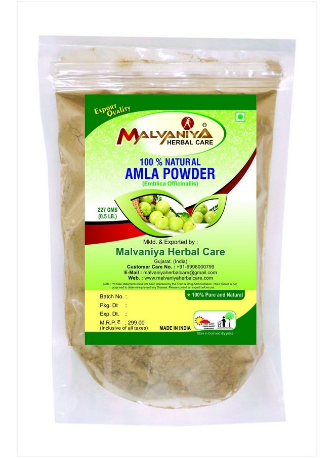 MALVANIYA HERBAL CARE - Amla Fruit Hair Powder 100% Natural As Hair Vitalizer 227 G By - Image 1