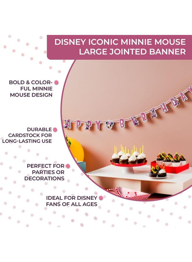 Unique Iconic Minnie Mouse Birthday Jointed Banner - Image 4